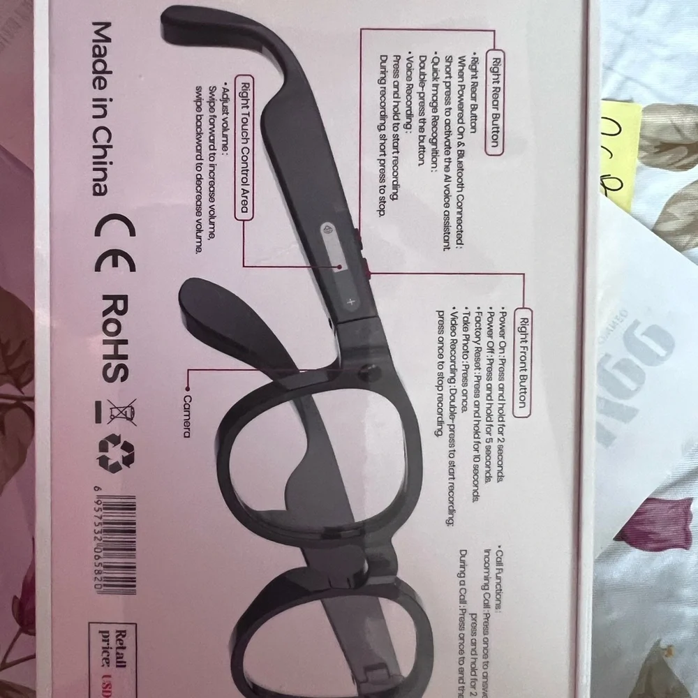 Black AI Glasses